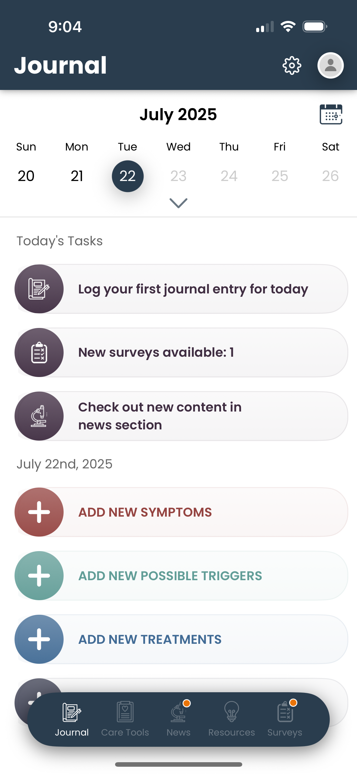 Papaya Journal Screenshot